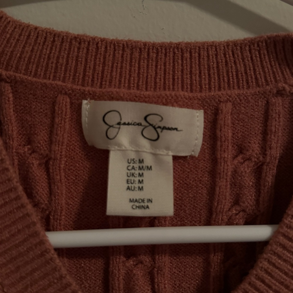 pinkish jessica simpson sweater vest
